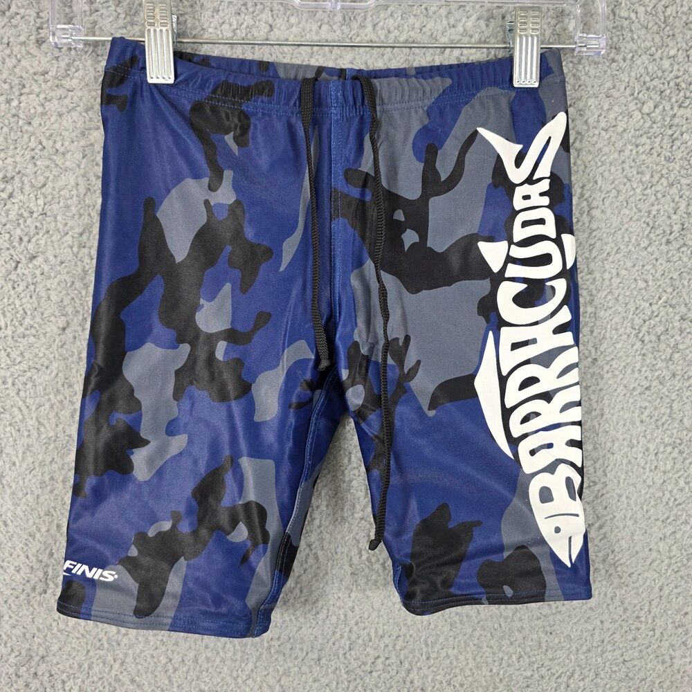 FINIS Competition Jammers Blue Camo Barracuda Size 26